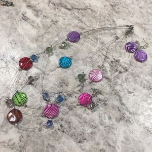 Colorful Zebra Print Necklace